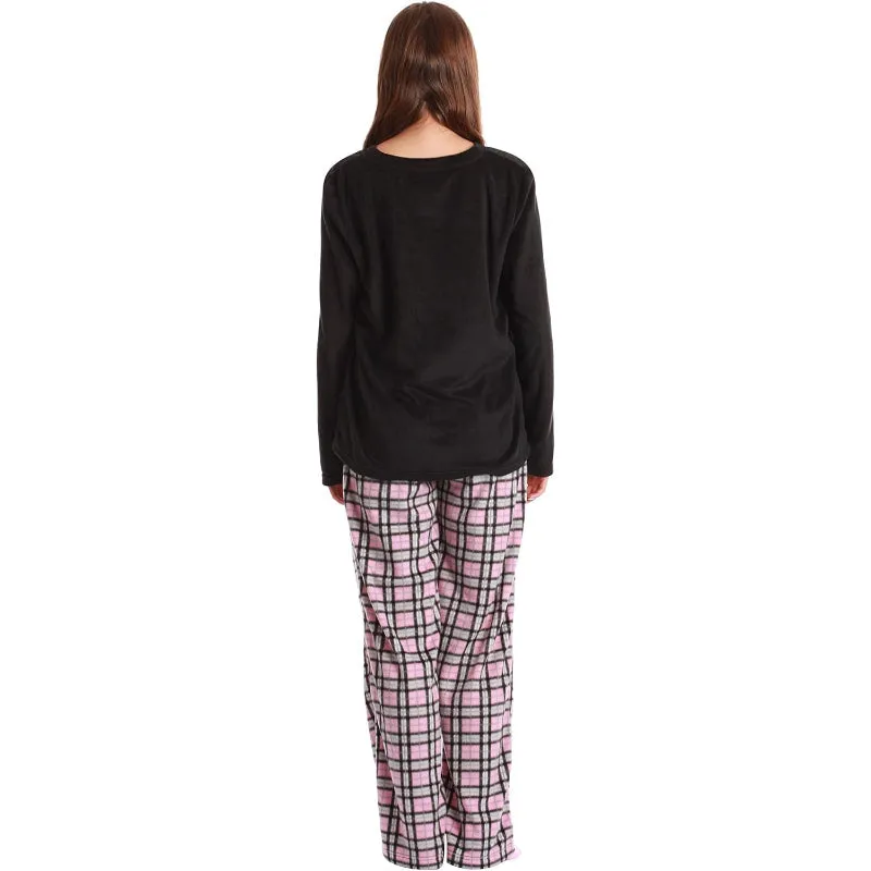 Plaid Pajama Set With Coordinating Socks