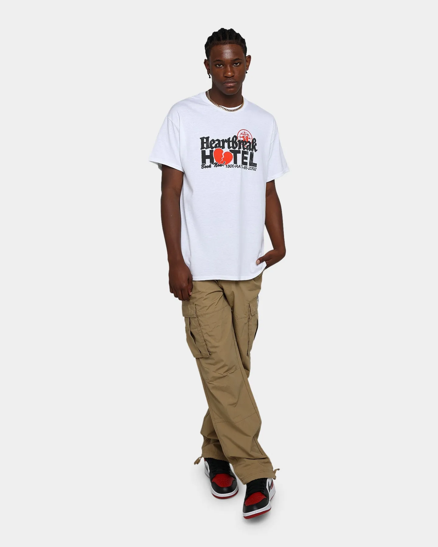 Rats Get Fat Heartbreak Hotel T-Shirt White