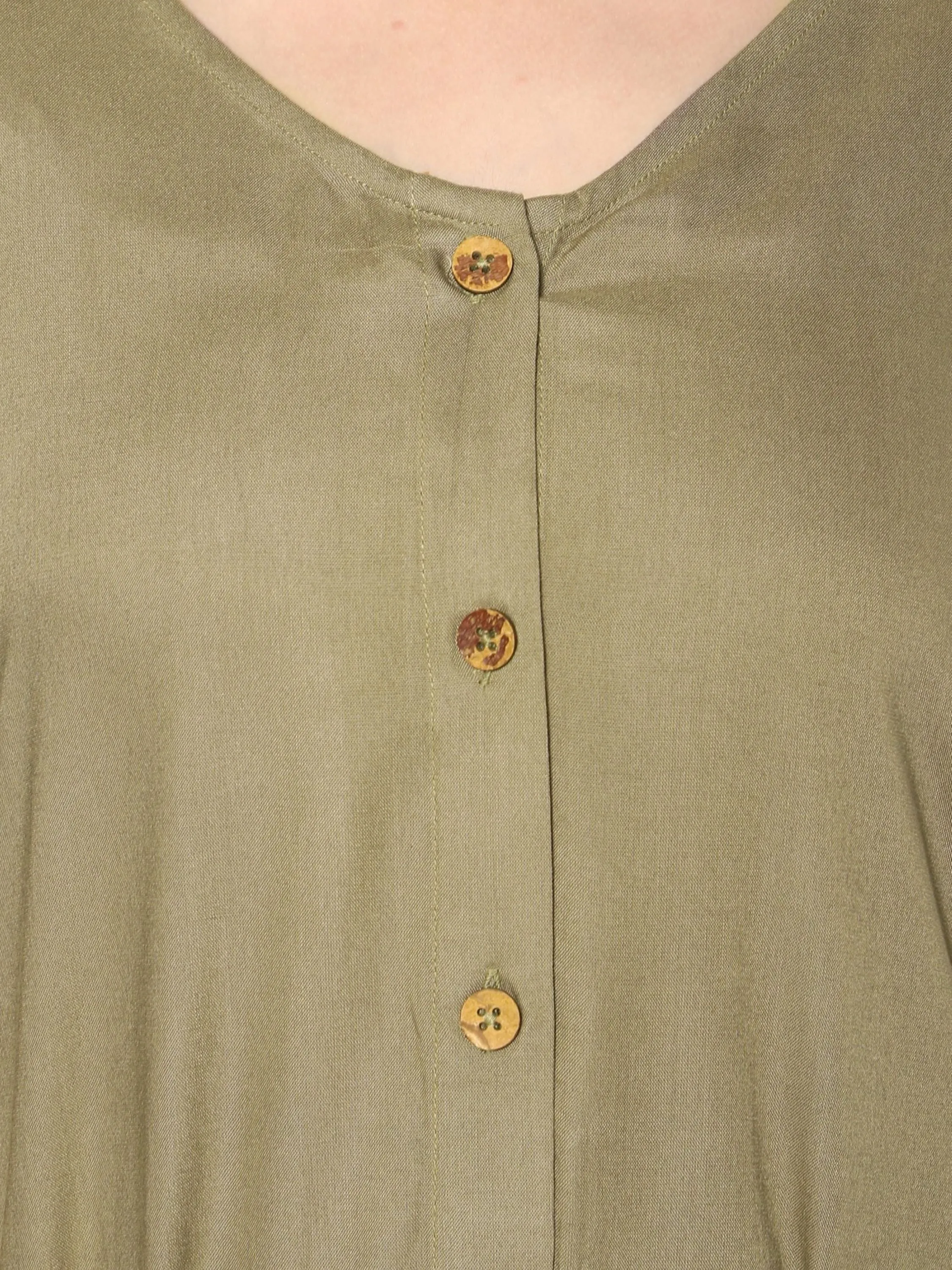 Rayon Play Suit-Olive