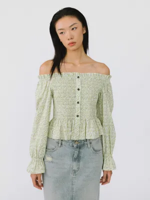 Ruffled Off-Shoulder Blouse