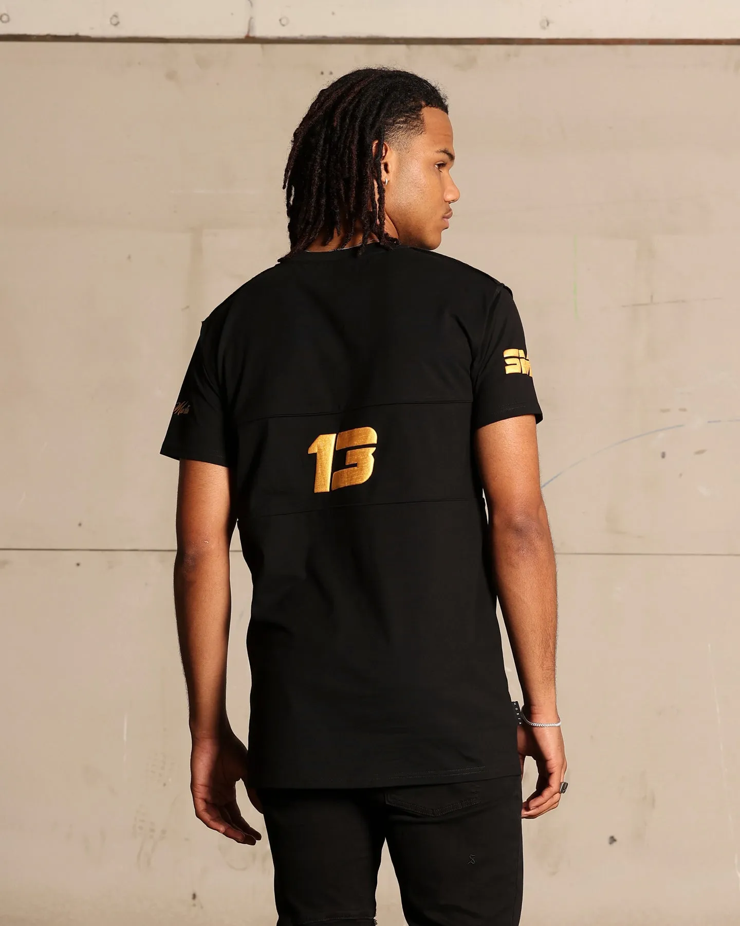 Saint Morta Moto Lafayette T-Shirt Black/Gold