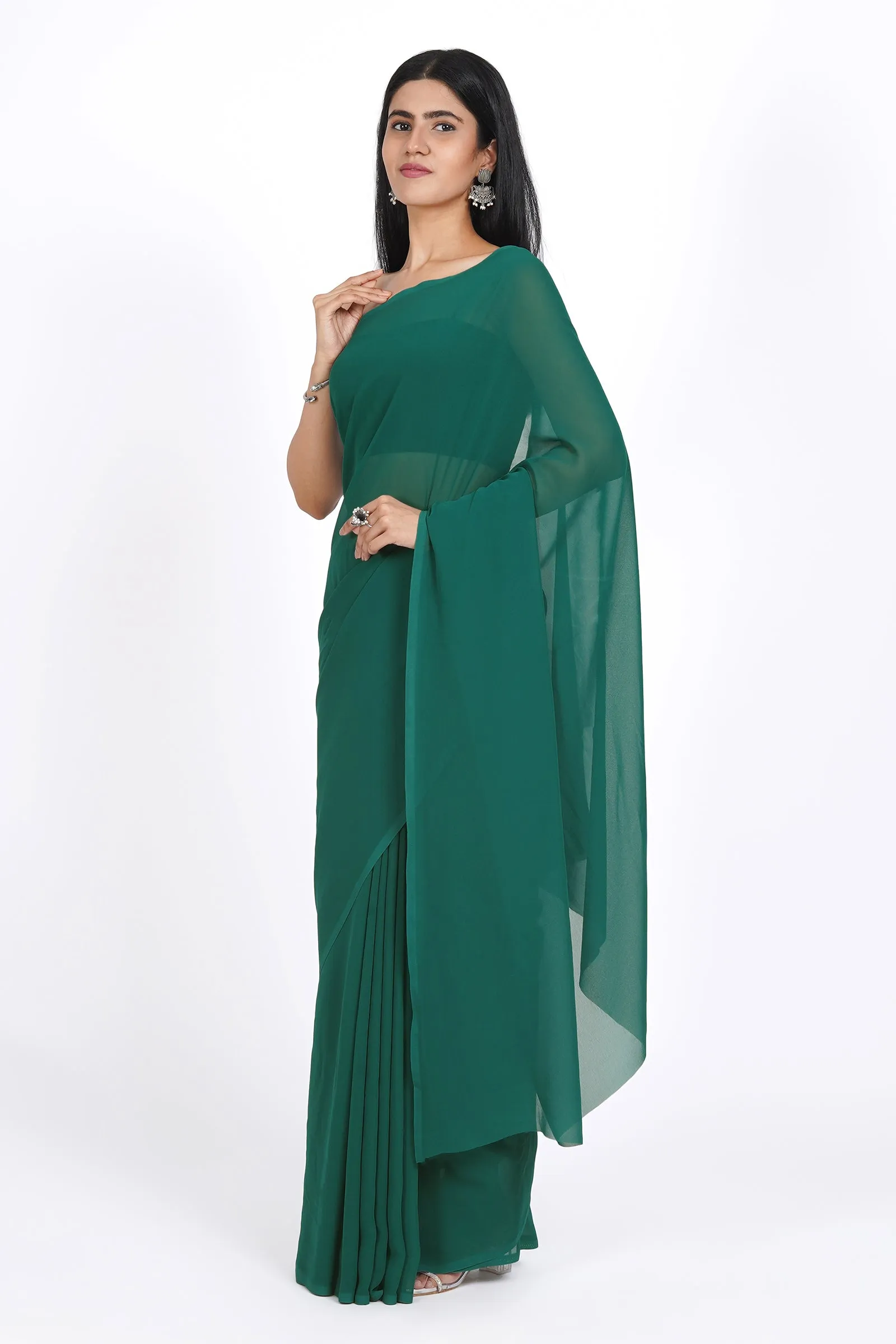 Teejh Grishma  Georgette Saree