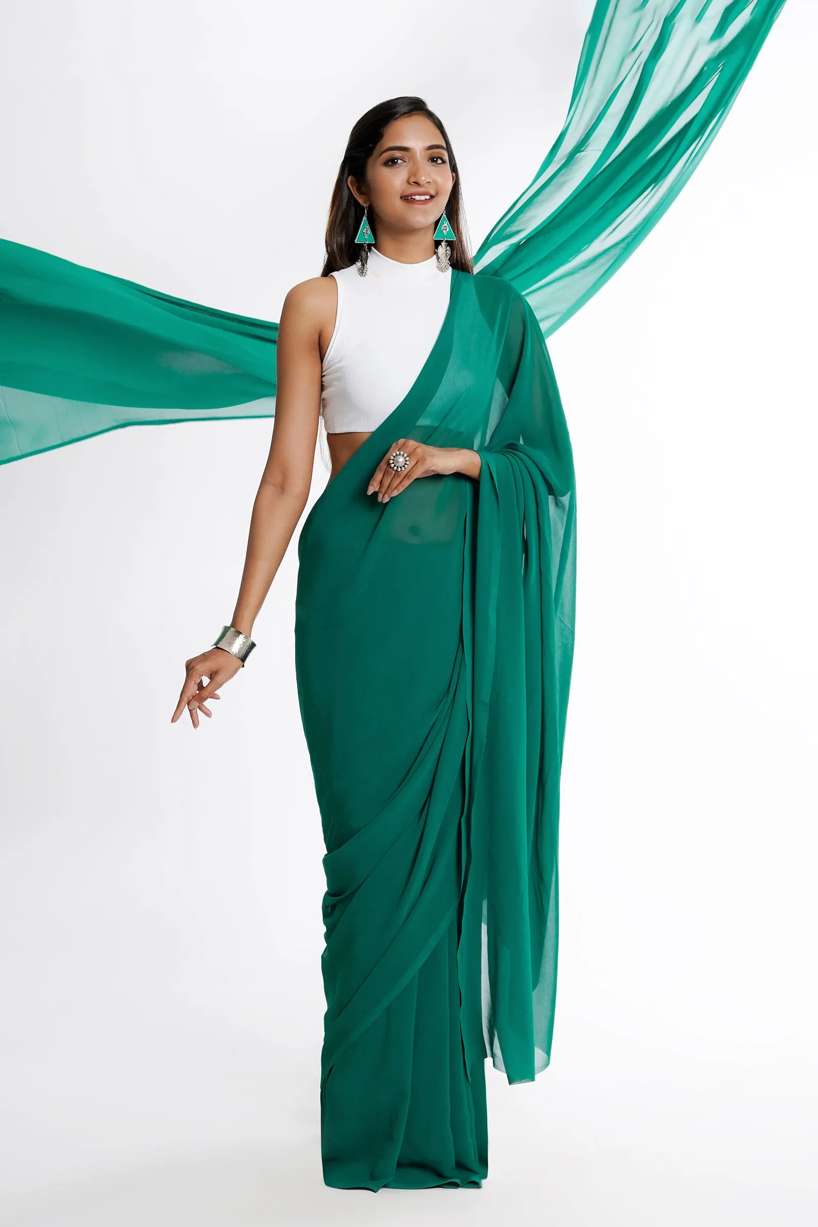 Teejh Grishma  Georgette Saree