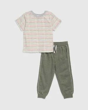 Toddler Boy Wave Short Sleeve Tee Set