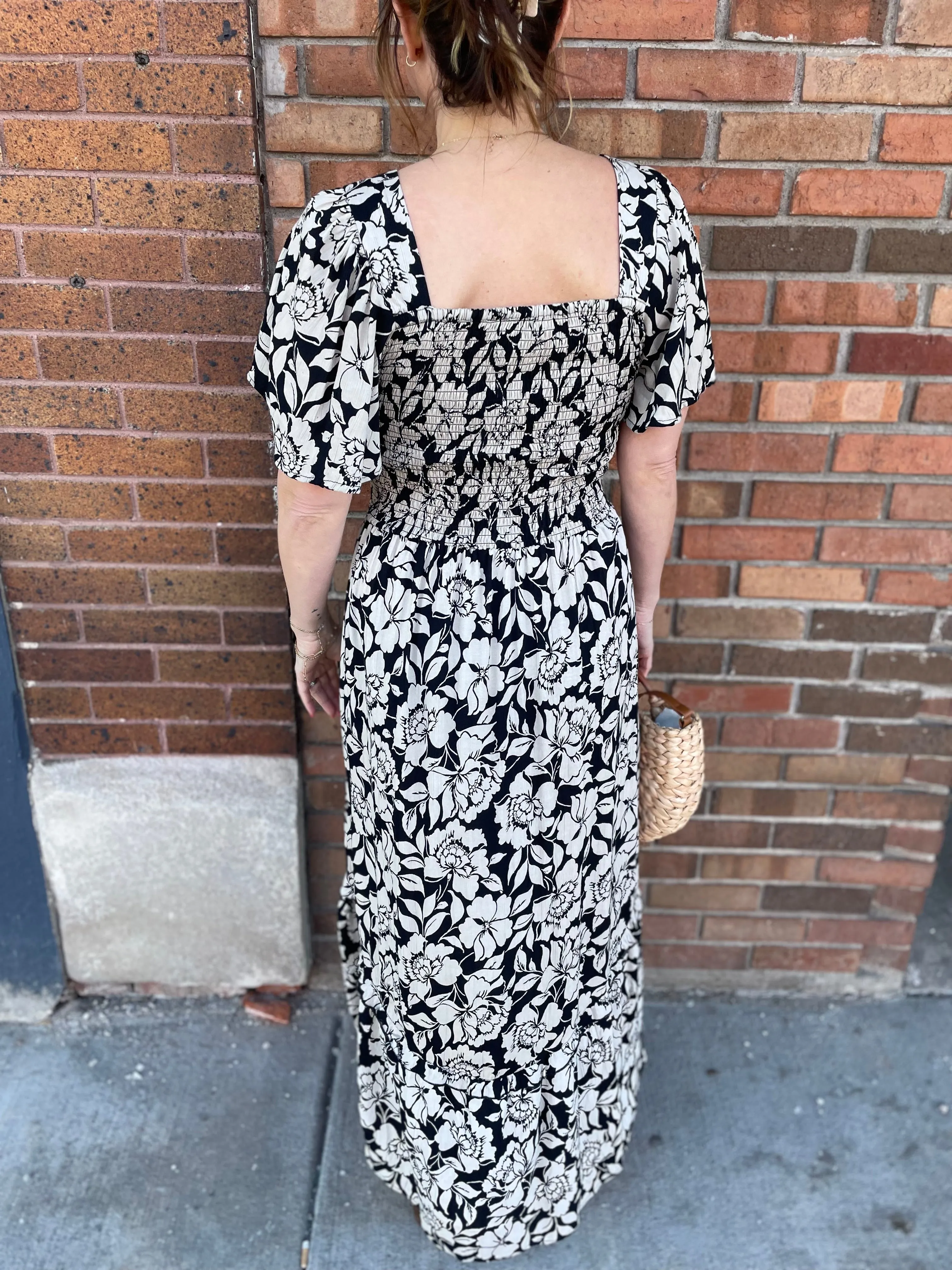 V Neck Twist Front Cut Out Maxi Dress