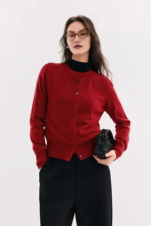 Vintage Long Sleeve Crewneck Sweater With Ribbed Trims
