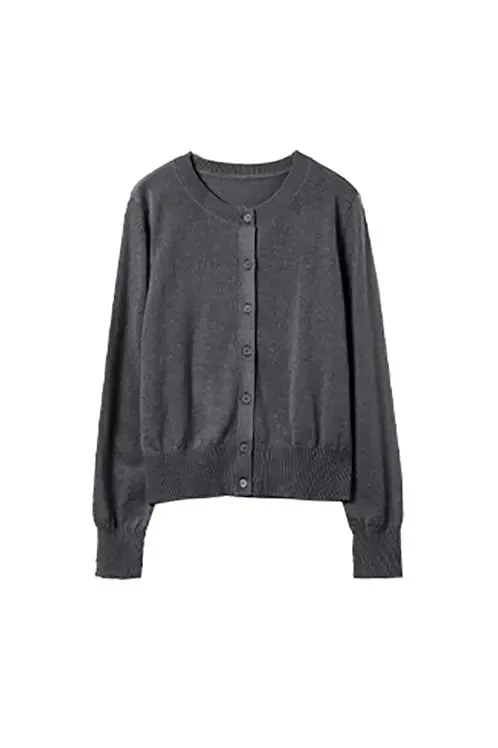 Vintage Long Sleeve Crewneck Sweater With Ribbed Trims