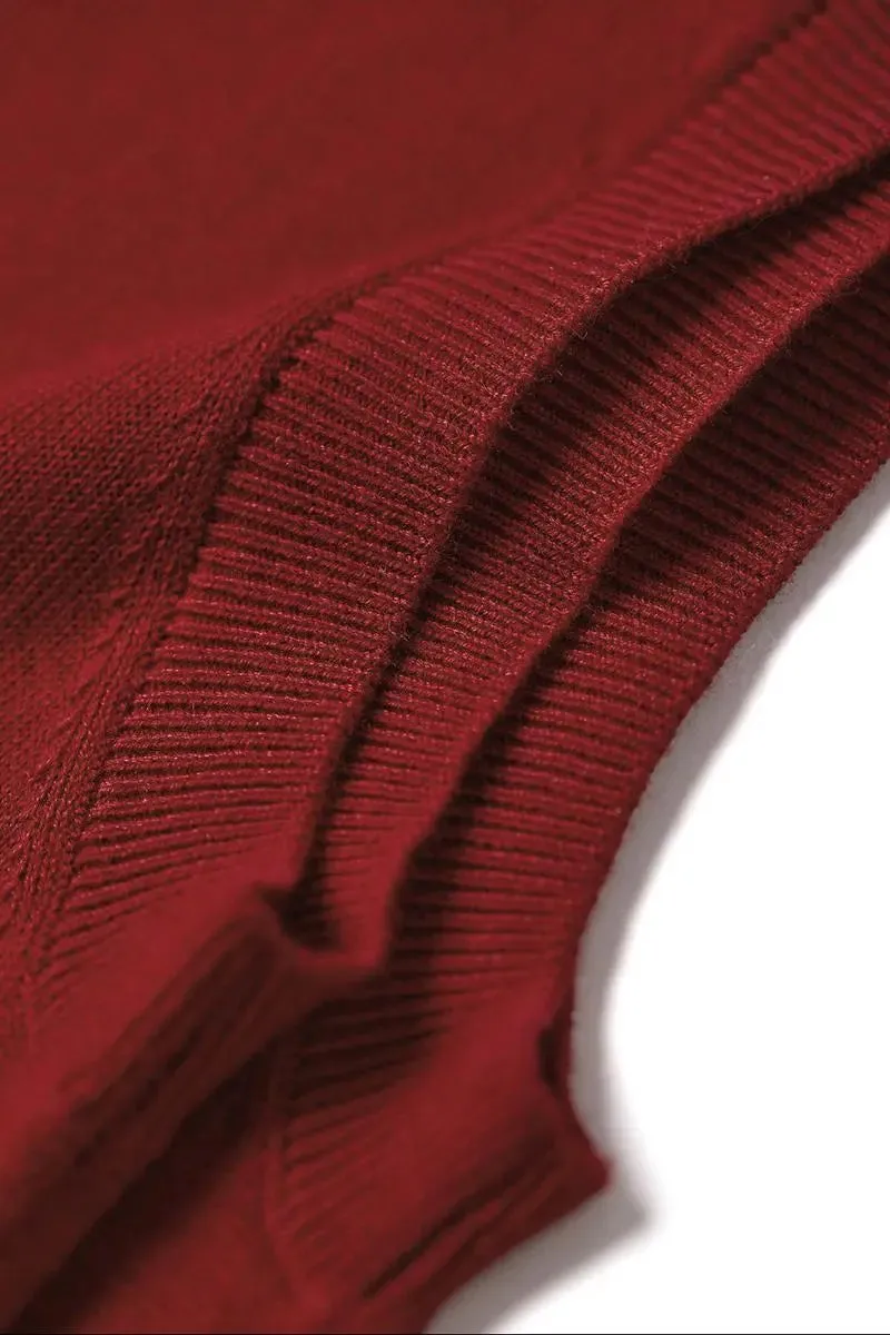 Vintage Long Sleeve Crewneck Sweater With Ribbed Trims