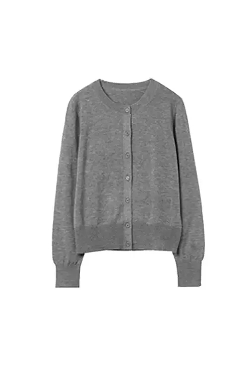 Vintage Long Sleeve Crewneck Sweater With Ribbed Trims