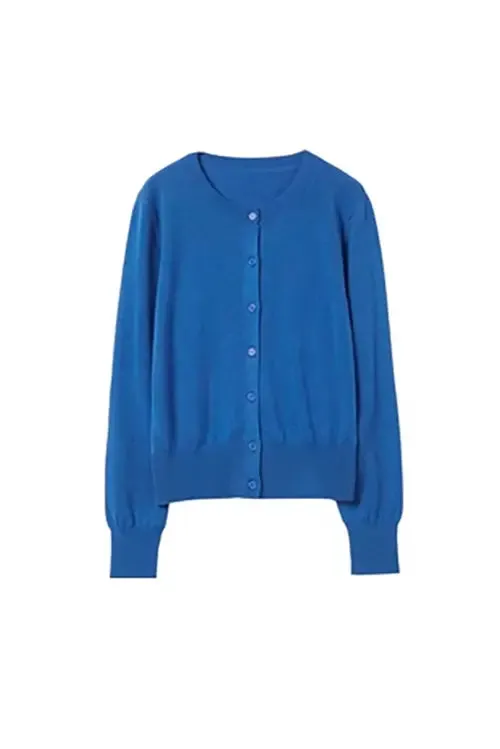 Vintage Long Sleeve Crewneck Sweater With Ribbed Trims